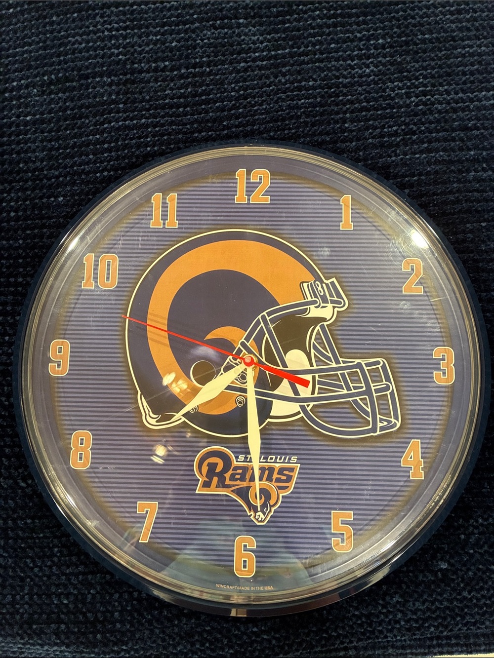 STL Rams Navy and Gold Wall Clock